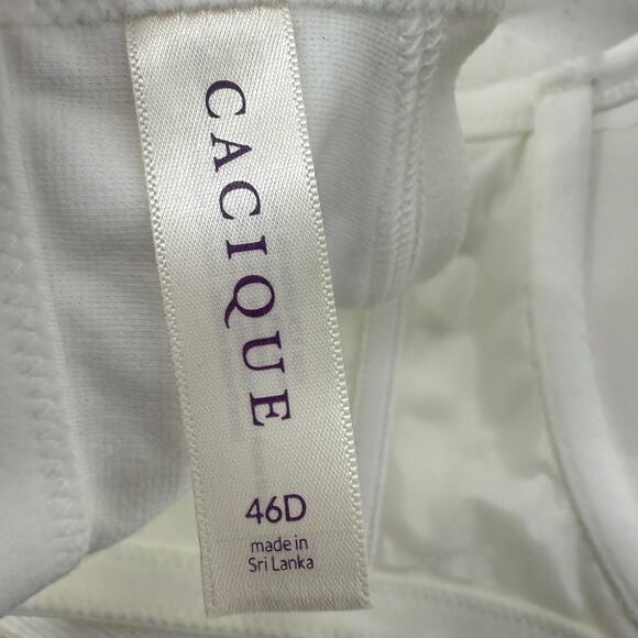 Lane Bryant Cacique White Lightly Lined T Shirt Bra 46D - Picture 5 of 8